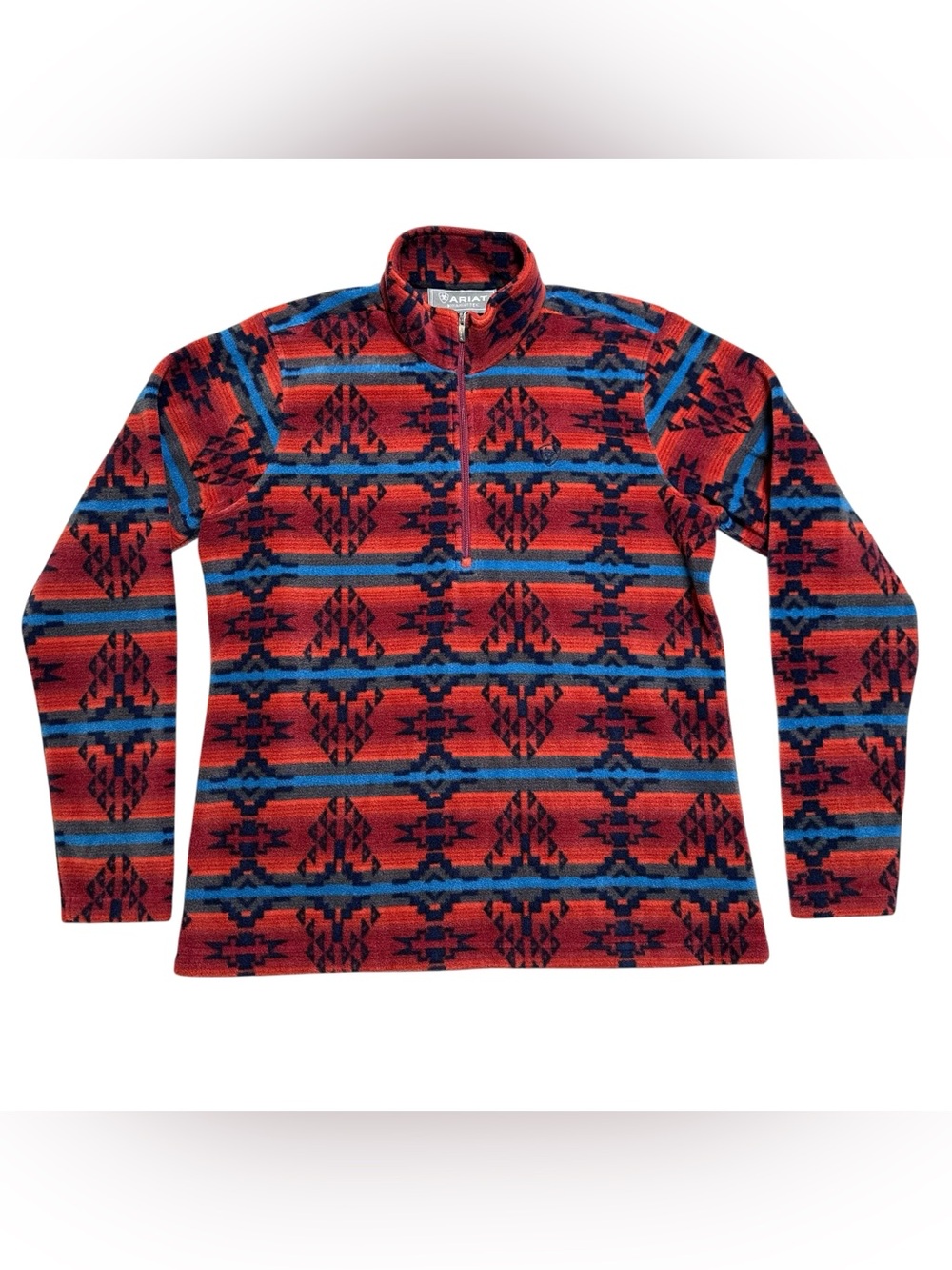 ARIAT Ariat Tek Men’s  Quater Zip Fleece Sweatshirt Aztec Print Sz.M Cowboy